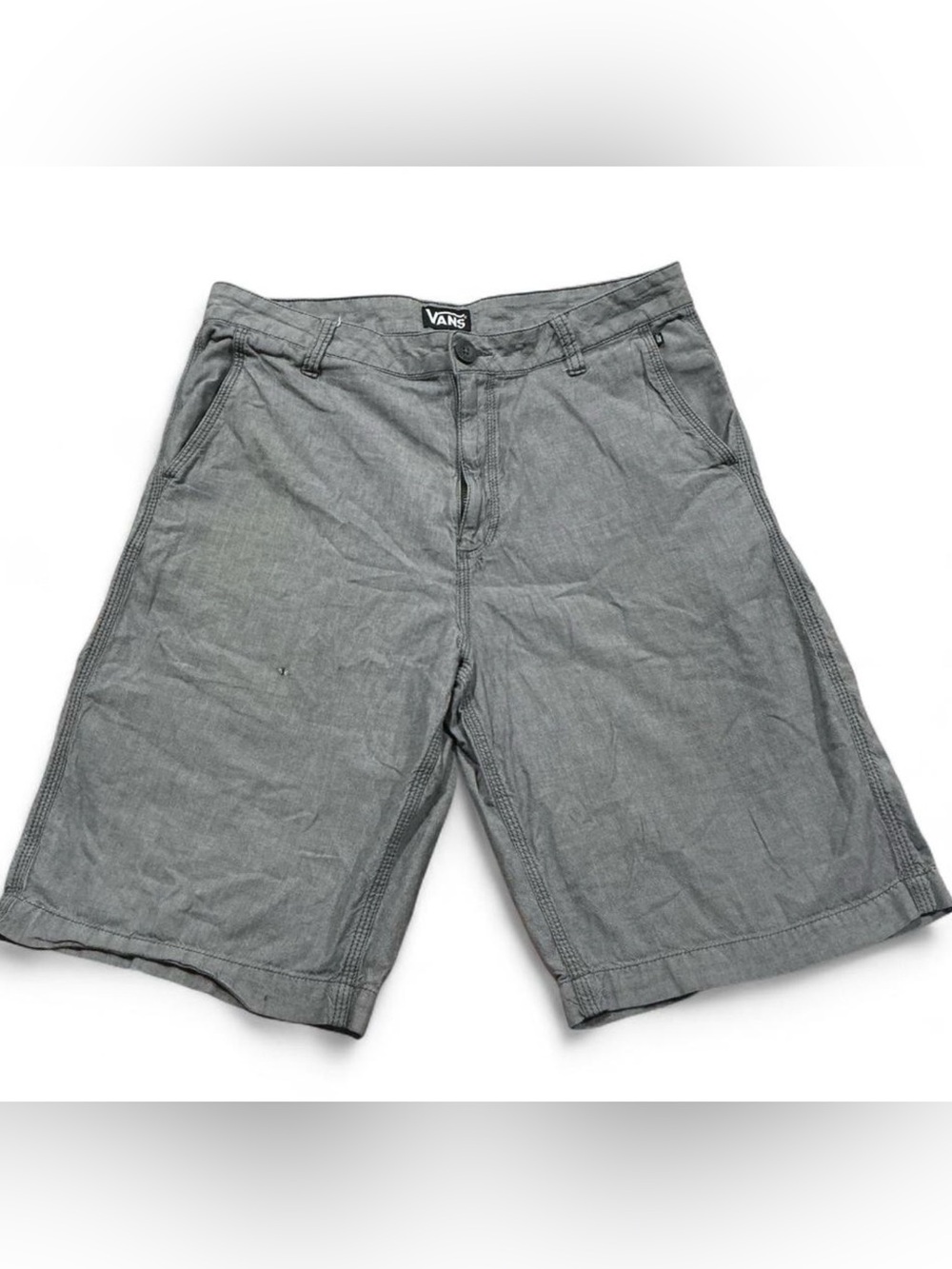 Vans Men's Gray Flat Front Lightweight Skater Surfer Shorts sz 30